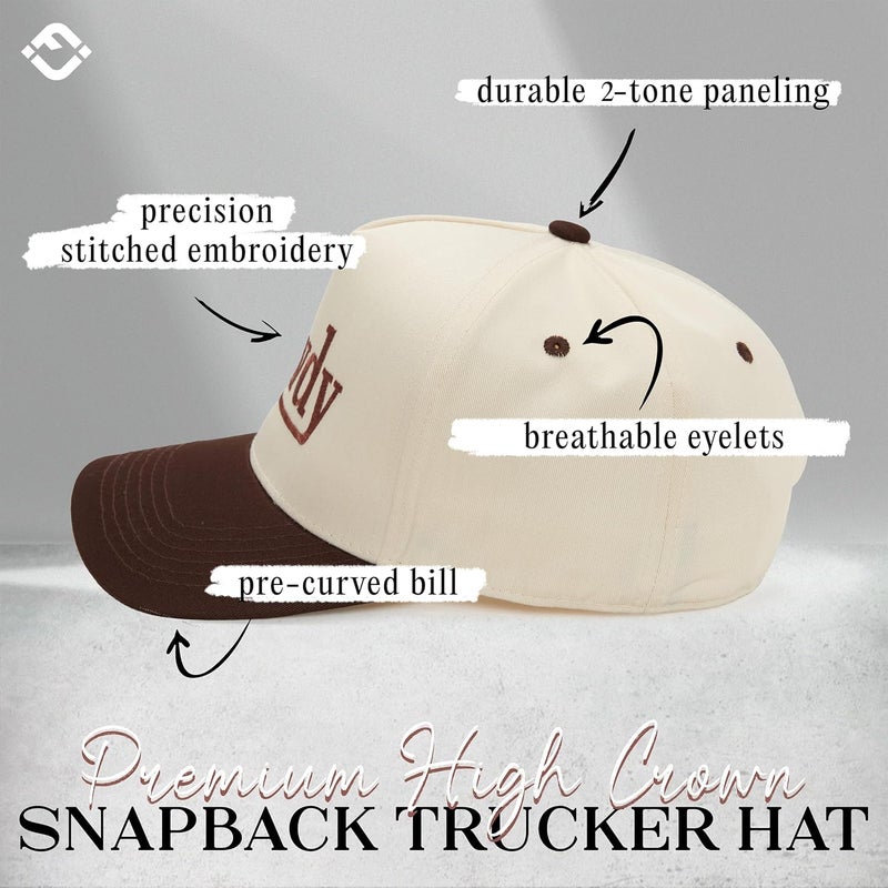 Funky Junque Vintage Canvas Snapback Hat - Adjustable 2 Tone Cap for Men Women - Put It On My, Cowboy, Girl Dad, Funny - Image 3